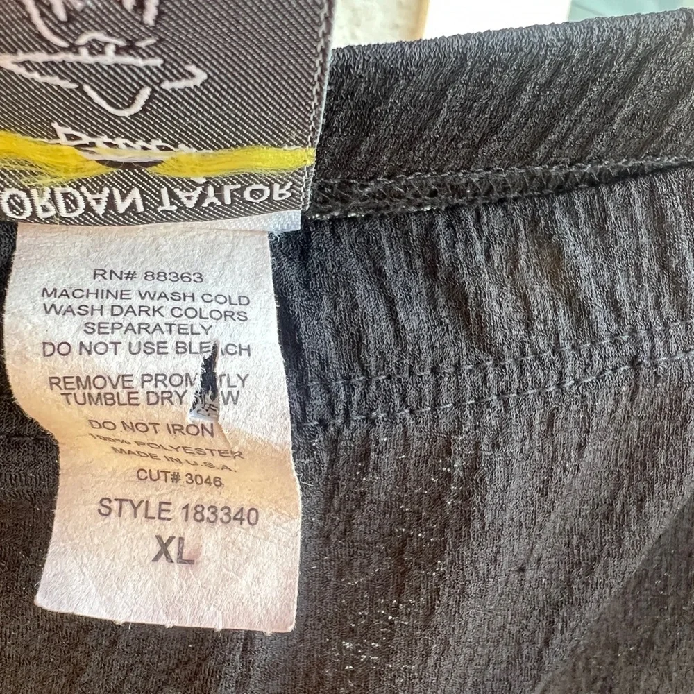 Jordan Taylor Black Beach CoverUp Wide Leg Capri Pant Size XL